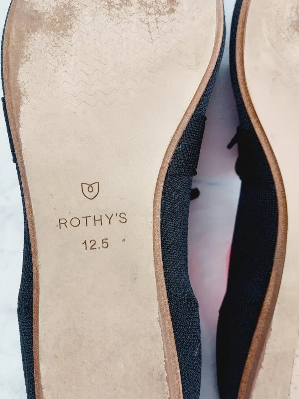 Rothy's Women's Black Bow The Pointy Slip-On Ballet Flat Size 12.5